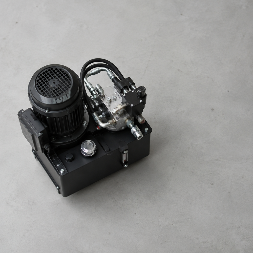 Bộ nguồn thủy lực mini màu xanh gọn gàng cho ứng dụng nhỏ