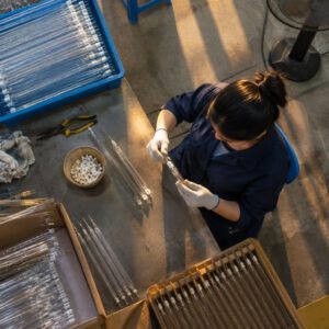 Bóng đèn sấy thạch anh công nghiệp trong nhà máy