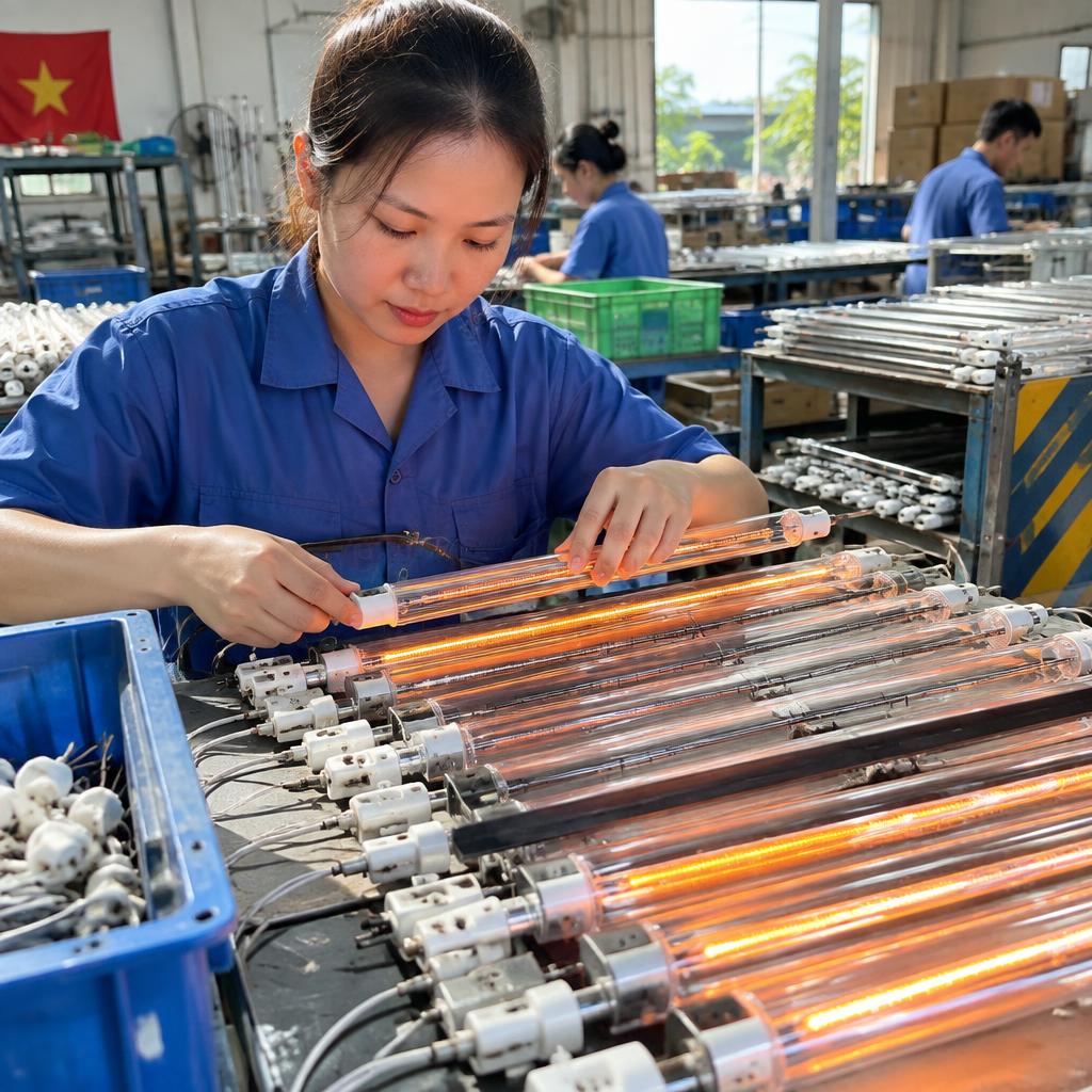 Bóng sấy nhiệt thạch anh và các sản phẩm gia nhiệt công nghiệp của Sumac