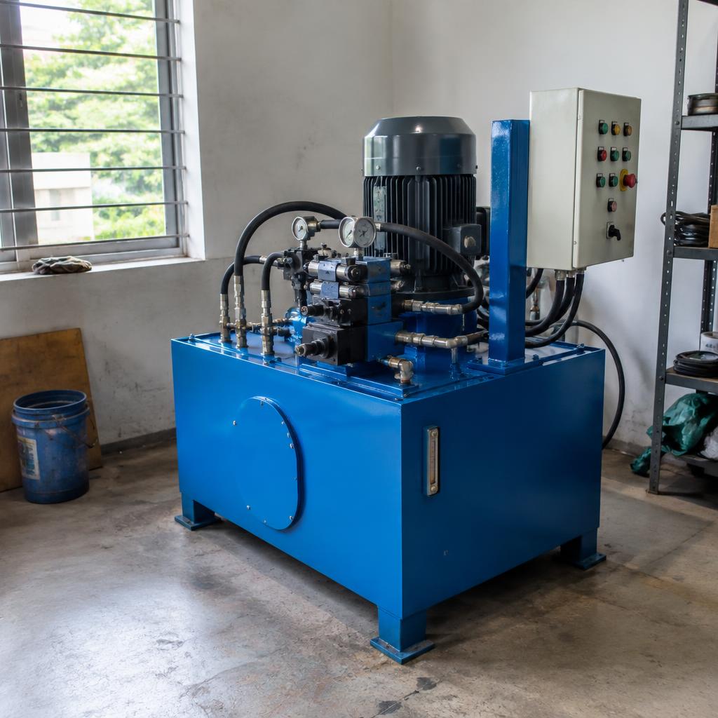 Hệ thống điều khiển của một trạm nguồn thủy lực công nghiệp