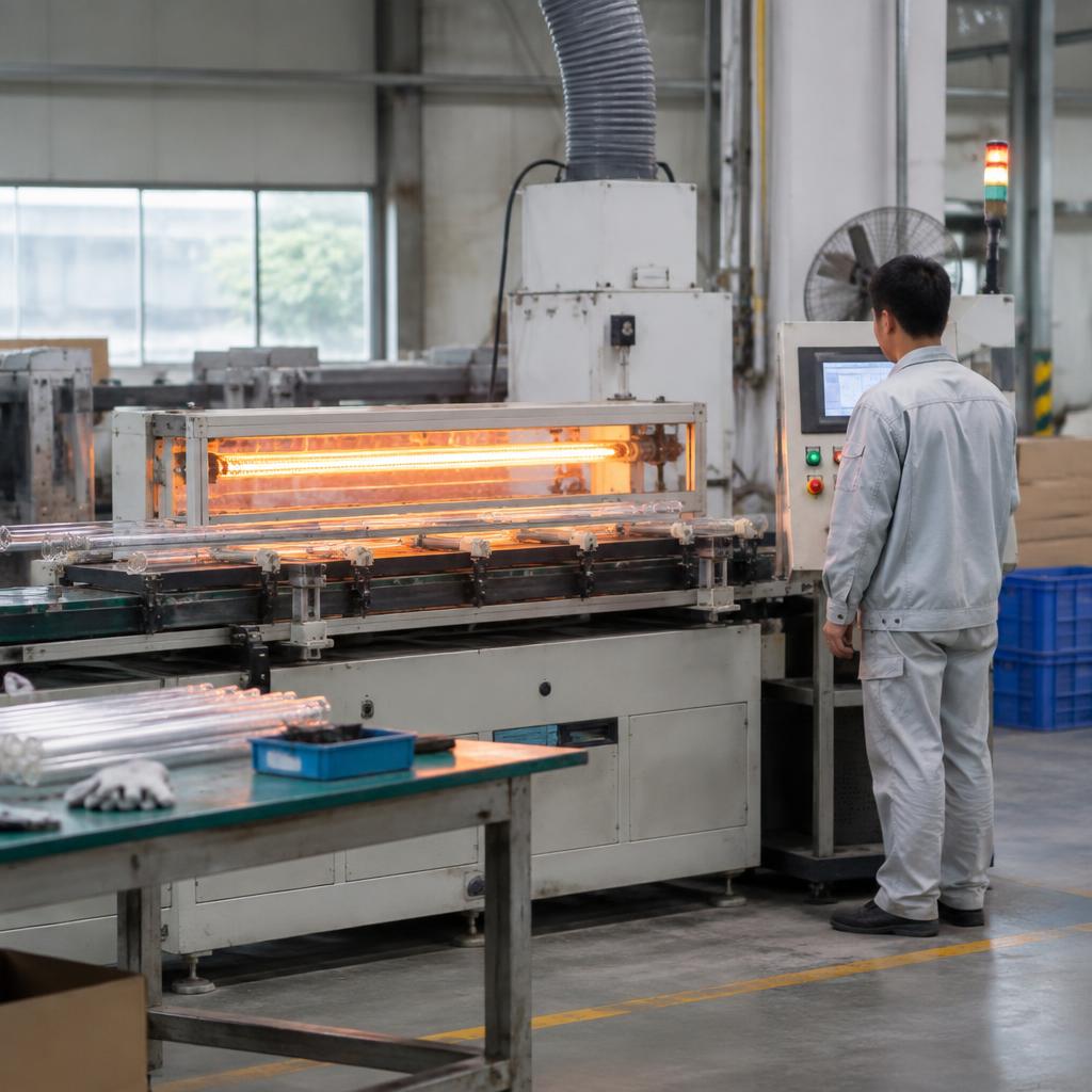Ứng dụng bóng sấy nhiệt thạch anh công nghiệp trong dây chuyền sản xuất