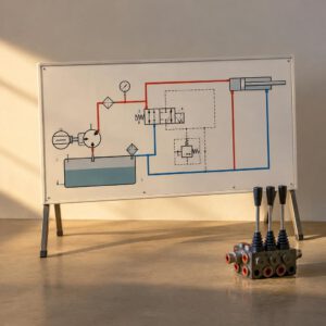Sơ đồ nguyên lý thủy lực của hệ thống điều khiển bằng tay