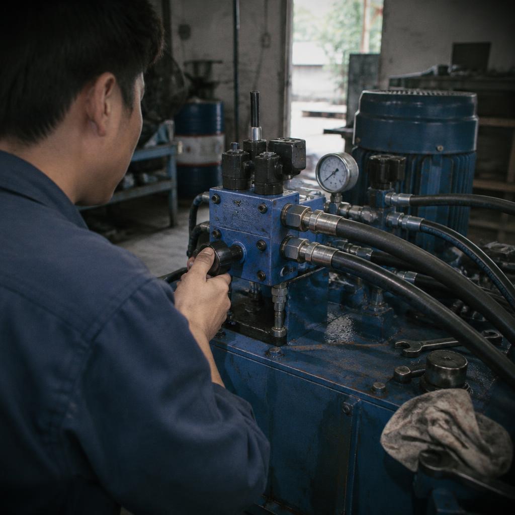 Van Thủy Lực P40-2 với 2 cần gạt và các cổng dầu